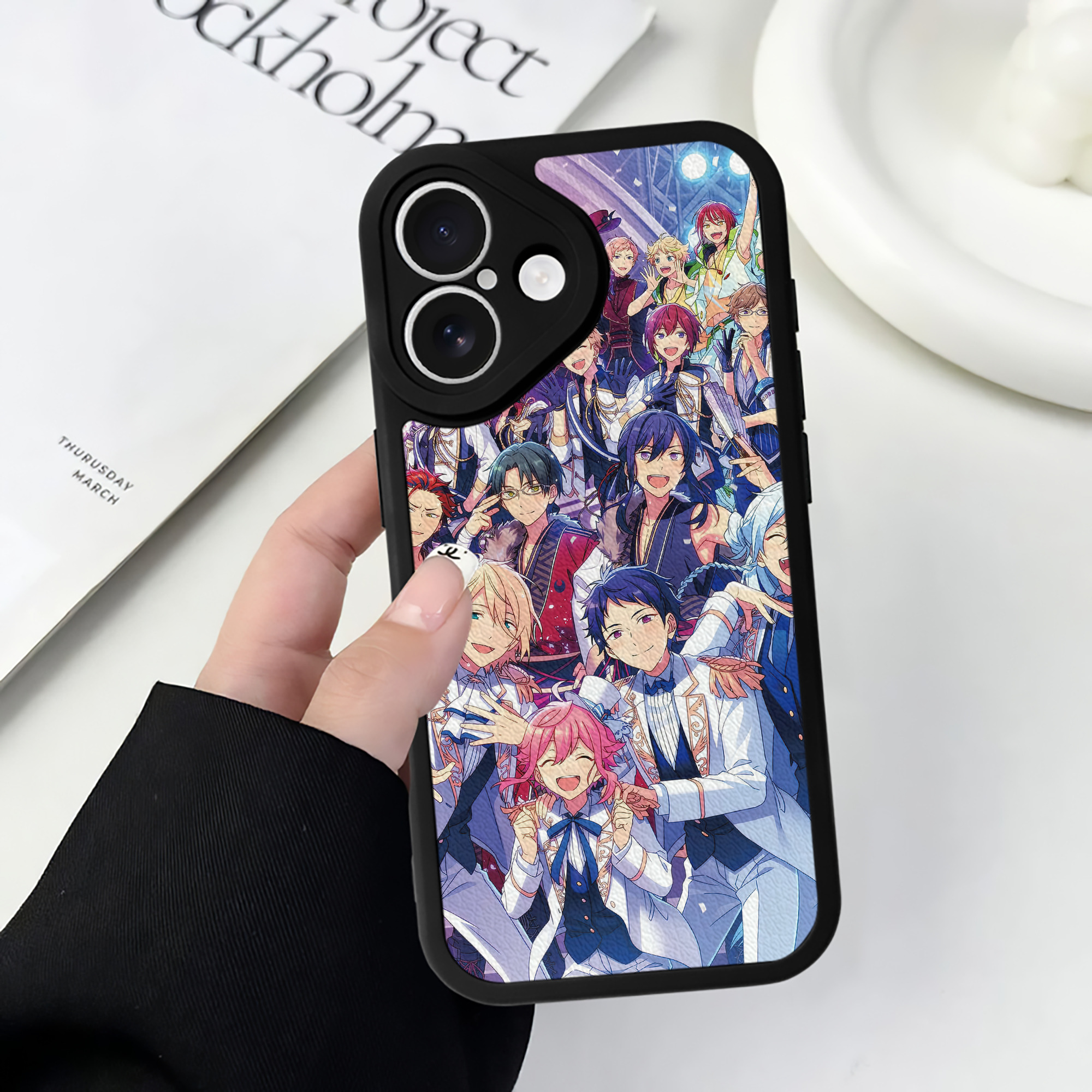 （画像用） あんさんぶるスターズ! Ensemble Stars 【iPhone 16シリーズ対応】シリコンスマホケース（レザー調） 材質：シリコン